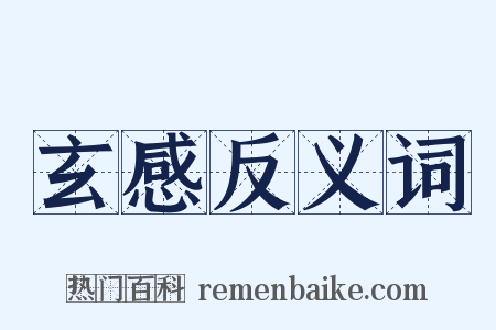 玄感反义词是什么意思的图片